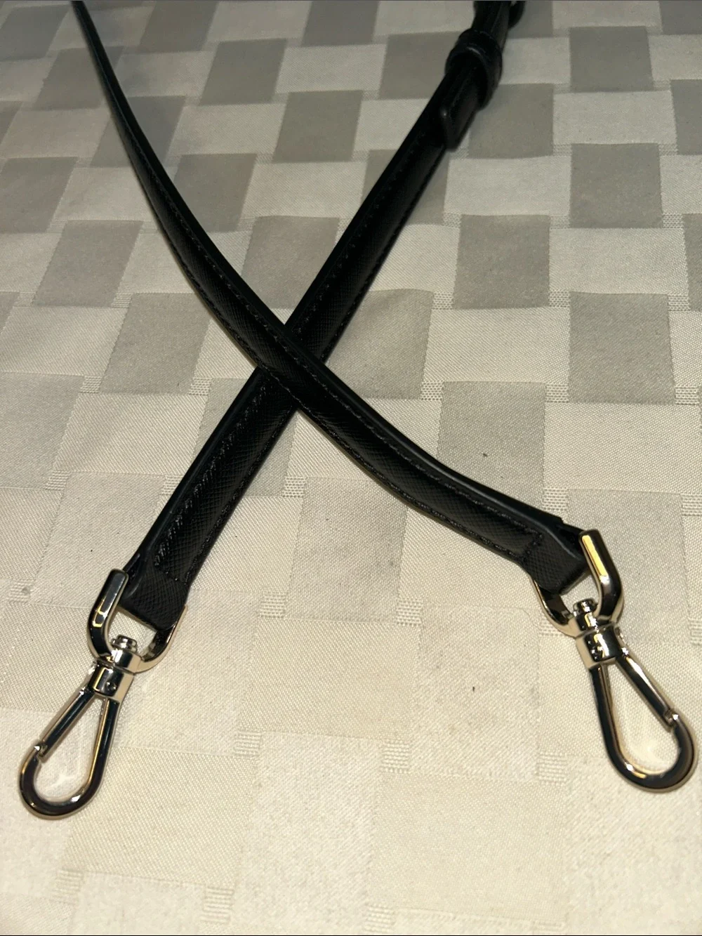 Kate Spade Black Leather Strap with Silver Hardware